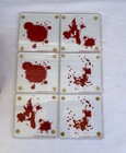 Showtime Dexter Morgan Blood Splatter Slides Glass Coaster Set Of 6 Wooden Box