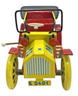 Vintage 60s Tin  Toy Car Friction Yellow Red Black White Czechoslovakia Tested