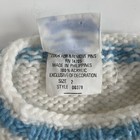 Vintage Nann Knits Giraffe Print Crewneck Sweater White Blue Kids 2