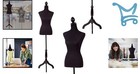 Female Dress Form Mannequin Adjustable Height Foam Body Display Stand