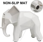 White Elephant Figurine Elephant Statue Decor  Modern Geometry Elephant Statu   