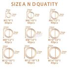 400pcs Washer Solid Copper Crush  Gasket Set Flat O-ring Seal Assortment Kits Us