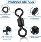 Umt 100pcs  2 130ib  Fishing Barrel Swivels Stainless Steel Fishing Tackle