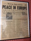 Wwll Us Newspapers For  Germany And Japan Surrenders 1945