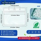 10 Pcs Clear Plastic Horizontal Name Badge Id Card Holders