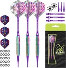 Darts Plastic Tip Set 3pcs With Carrying Case 6 Dart Flights 6pcs Shafts 6pcs Da