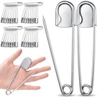 40 Pcs Extra Large Heavy Duty Safety Pins - 5 Inch Stainless Steel For Sewing  C