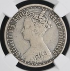 1875 Great Britain Uk Queen Victoria   Lyre Ngc British Silver Florin Coin D882