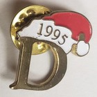 Vintage 1995 Dillard Department Stores Employee Santa Hat Holiday Lapel Pin