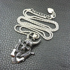 Viking Skull Necklace Jewelry Gothic Silvery Celtic Pendant