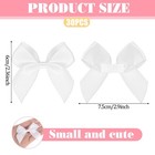 30 Pcs 2-inch White Self-adhesive Satin Bows For Crafts Gift Wrapping