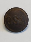 Confederate Civil War Coat Size Button C s a Csa W Shank