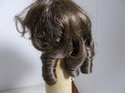 Playhouse Yvette Doll Wig Human Hair Size 10-11 Dark Brown Long Curls   Bang New