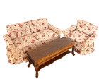 1 12 Vintage Artisan Dollhouse Miniature Living Room Furniture Set Sofa Armchair