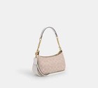 Coach Teri Shoulder Bag In Signature Canvas Gold sand chalk New Fast Shipping