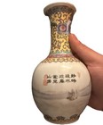 Qianlong Style Familie Rose Chinese Porcelain Vase - Hand-painted Raised Enamel