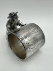 Victorian Meriden Brittania Co Silverplate Figural Boy Napkin Ring Holder