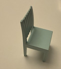 Vintage Dollhouse Furniture Miniature Blue Plastic Dining Chair