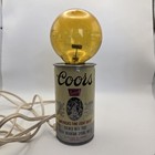 Vtg Coors Banquet Beer Can Lamp Vintage Tested Works Waving Filament Bulb