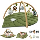Blissful Diary Baby Play Gym   Activity Mat  Oversize Leaf Shaped Baby Play Mat
