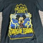 Vintage Twilight Zone Shirt Mens Medium Black 90s Mickey Mouse Tower Of Terror