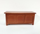Dollhouse Chest Blanket Trunk 1 12 Scale Miniature Furniture Walnut Finish