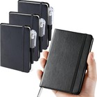 3 Pack Pocket Notebook Journal  Hardcover Small Mini Notebooks With Pens For    
