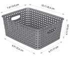 8pcs Durable Plastic Storage Basket  weave Storage Organizer Baskets