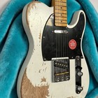  Electric Guitar Aged White Ss Pickup Dot Inlay Maple Fretboard Fast Delivery