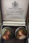 Antique Art Nouveau Hand-painted Lady Goddess Portrait Cufflinks - Rare