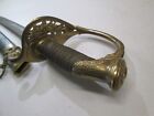 Us Civil War Navy Officers Sword   Scabbard German Import Marked Etched Blade 18