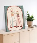 Western Retro Cowboy Wall Art Print - Vintage Abstract Cowboy Canvas Poster P   