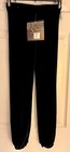 Gk Dance Child Large Black Smooth Velvet Jeweled Cuffed Jazz Pants Jazz Sz Cl