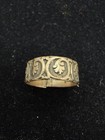 Antique Victorian 10k Gold Baby Ring Engraved Floral Scroll Band Size 1