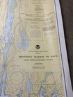 1976 Maine Nautical Chart   Boothbay Harbor To Bath W  Kennebec River 46 x 35 5 