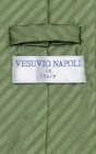 Vesuvio Napoli Necktie Olive Green Striped Vertical Stripes Mens Neck Tie