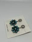 Navajo Handmade Sterling Silver Turquoise Earrings