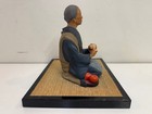 Vintage Japanese Hakata Urasaki Old Woman Pealing An Orange