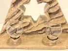 Vintage Judaica Shabbat Candle Holder Jewish Star Of David Stone Judaism Hebrew