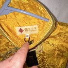 Gold Satin Brocade Chinese Style Mandarin Collar W  Frog Closure Size Youth M
