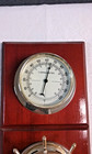 Vintage Sunbeam Thermometer  Barometer  Humidity Weather Station W Ship s Wheel