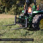 Titan Attachments Standard Series 3 Point Pallet Fork Frame  60  Pallet Forks