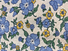  vintage Feed Sack  1930-50s Blue   Yellow  Flowers  41 l X 37 w
