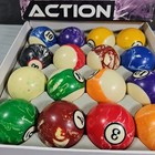 Action White Swirl Marble Pool Ball Set - Bbwm