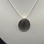 Northwest Coast Native Art  haida  Sterling Silver Eagle Oval Pendant