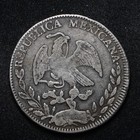 1848 Mexico Zs Om 4 Reales Silver Coin Original  cn16842 