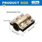 Water Pipe Repair Clamp  4 72 Inch Length  1-5 8 Inch Id Leak Sealer Clamp