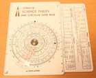 Vintage Pocket Size Concise Science Tables And Circular Slide Rule  Japan
