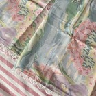 2 Martex Standard Pillowcases Pastel Pink Summer Floral Lace Edge Vintage Monet