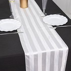 12 x108  White Stripes Satin Table Runner Wedding Linens Party Decorations